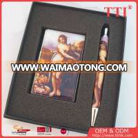 Custom heat transfer printing name card case holder and pen set